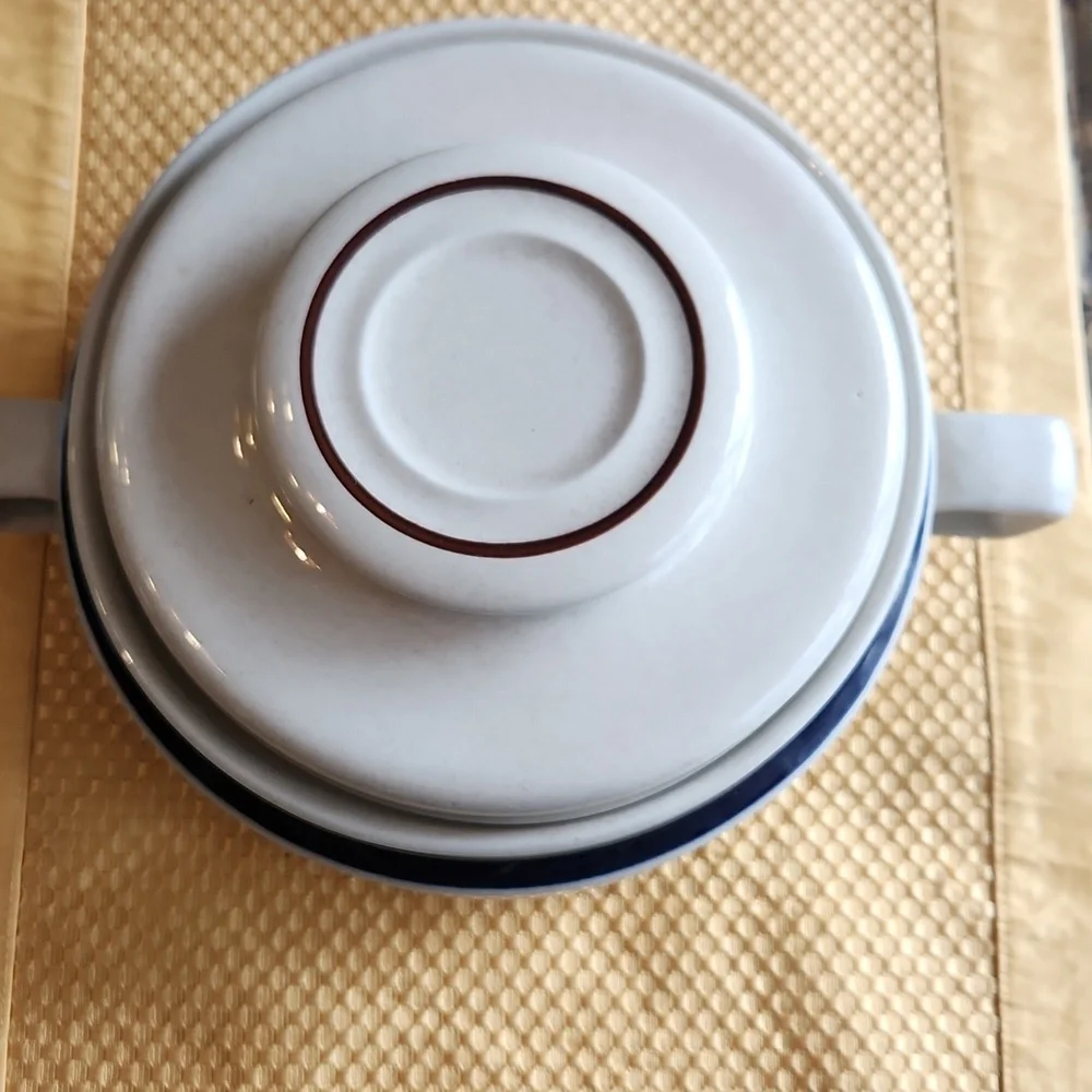 Contemporary Chateau Japanese Stoneware Handpainted Vintage Lidded Casserole